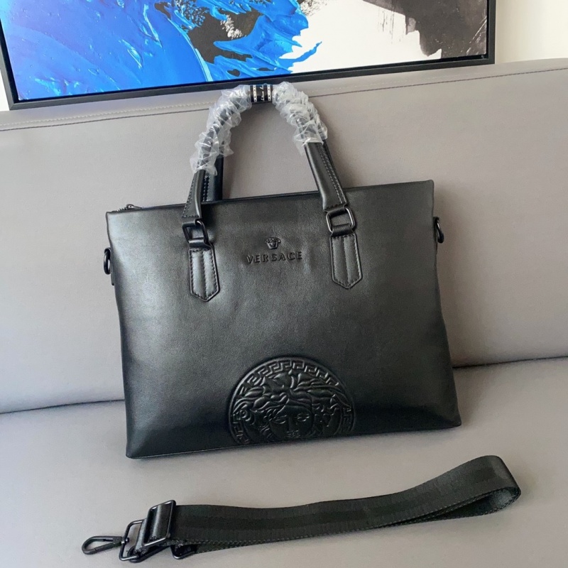 Versace 范思哲 纳帕牛皮手提包 男士公文包