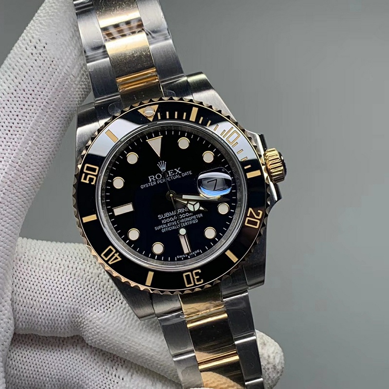 N  劳力士水鬼间金黑鬼 rolex
