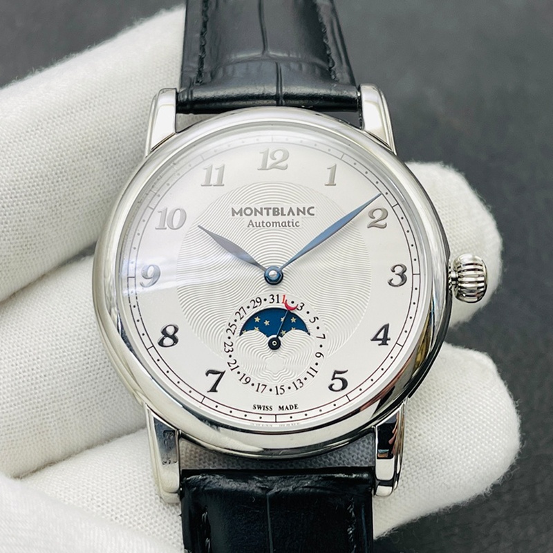 MKS万宝龙明星leagcy璀璨星耀月相盘腕表 MKS Montblanc Star Leagcy dazzling moon phase plate wristwatch